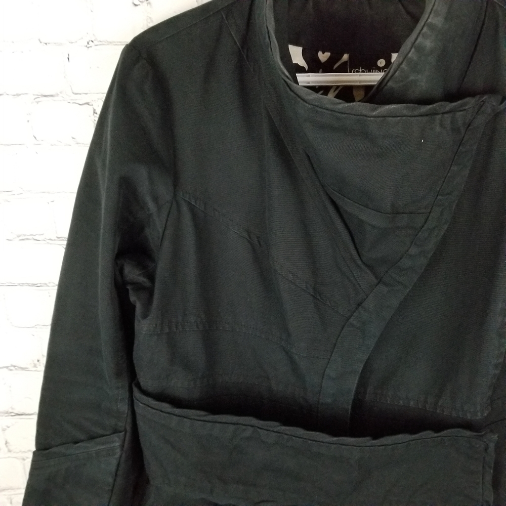 SCHWIING | distressed denim asymmetrical jacket - Picture 3 of 10